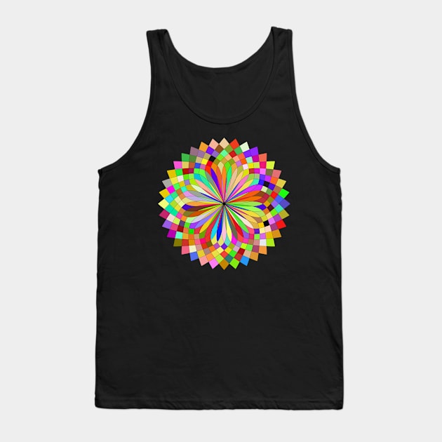 Lotus flower in prismatic colour design Tank Top by Montanescu